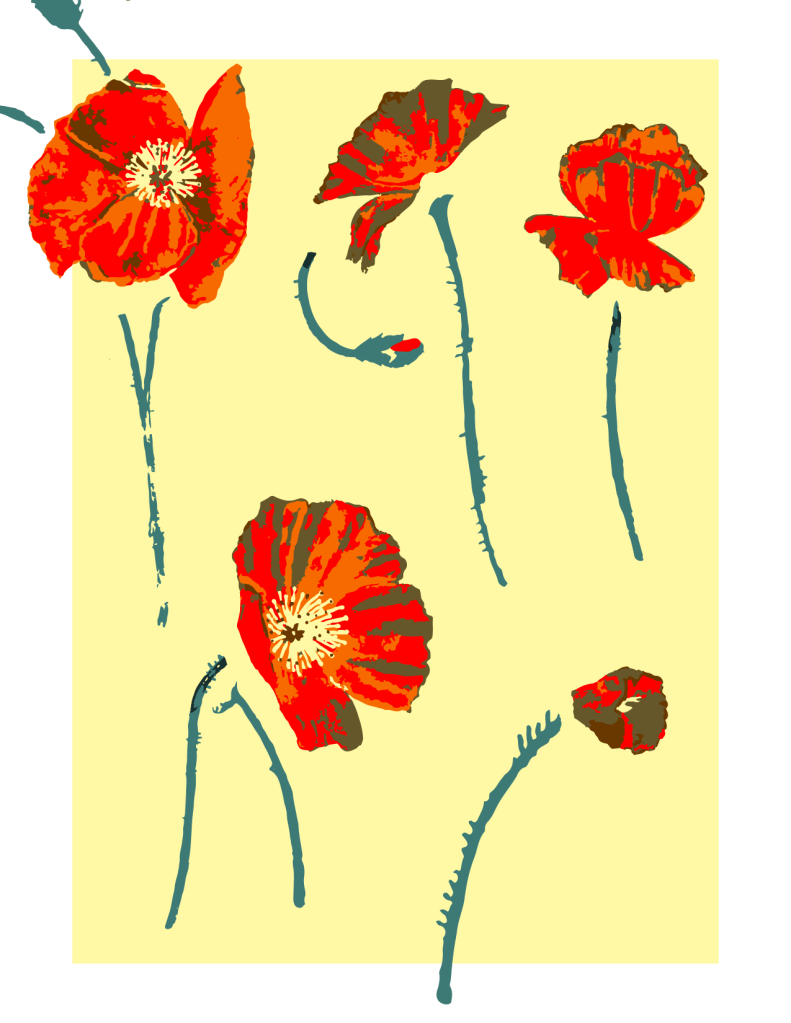 This image has an empty alt attribute; its file name is dancing_poppies_motifs-01.png